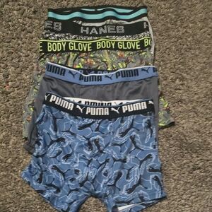 Puma Kids Blue Camouflage Boxer Briefs